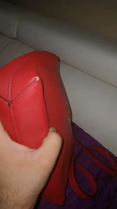 Bolso rojo con correa dorada Michael Kors - miniatura 5