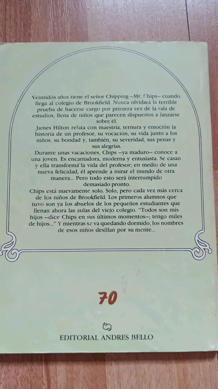Libro '¡Adiós, Mr. Chips!' de James Hilton - 2