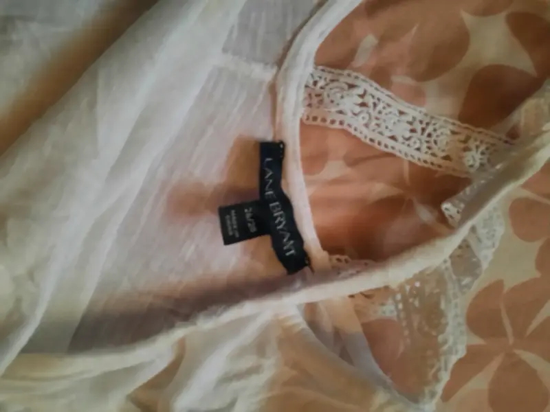 Blusa blanca con encaje Lane Bryant - 3