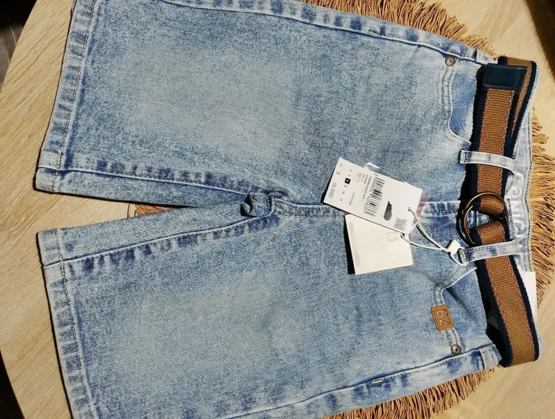 Shorts de mezclilla para niño Coniglio con cinturón - 2