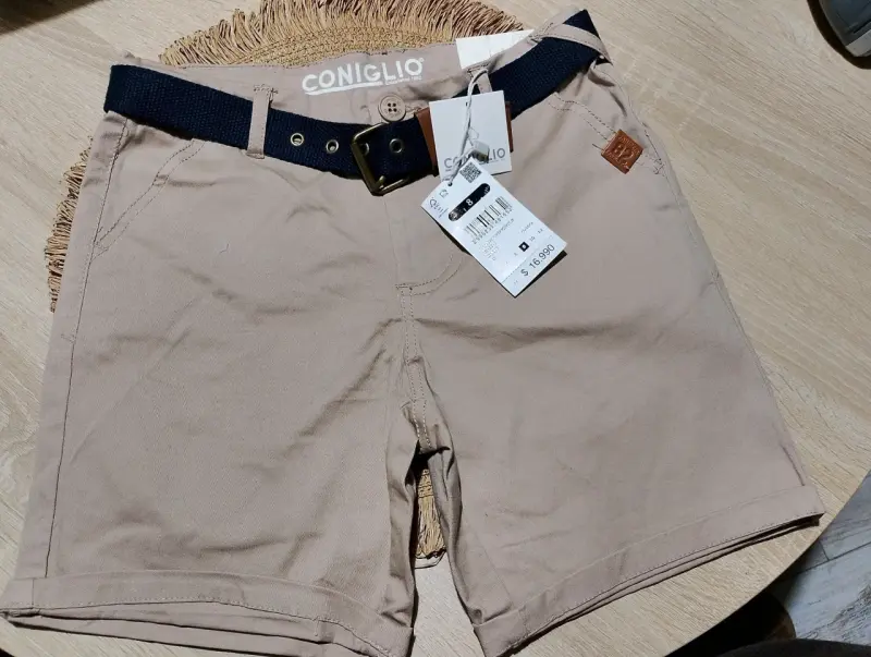 Shorts de mezclilla para niño Coniglio con cinturón - 3