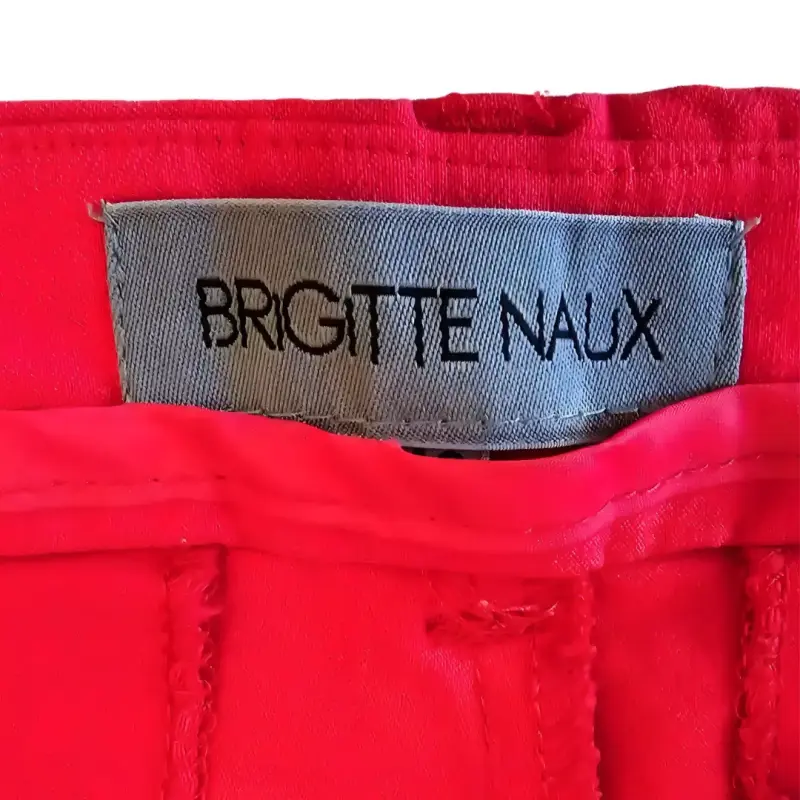 Pantalón Capri Rojo Brigitte Naux Talla 4 Mujer - 4