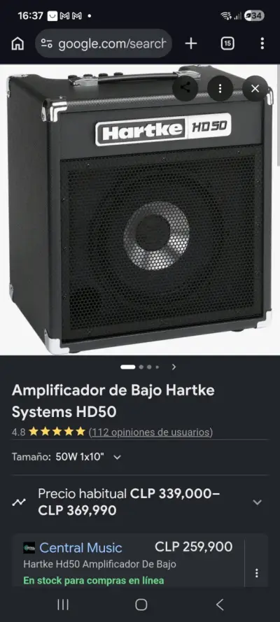 Amplificador de Bajo Hartke HD50 50W - miniatura 2