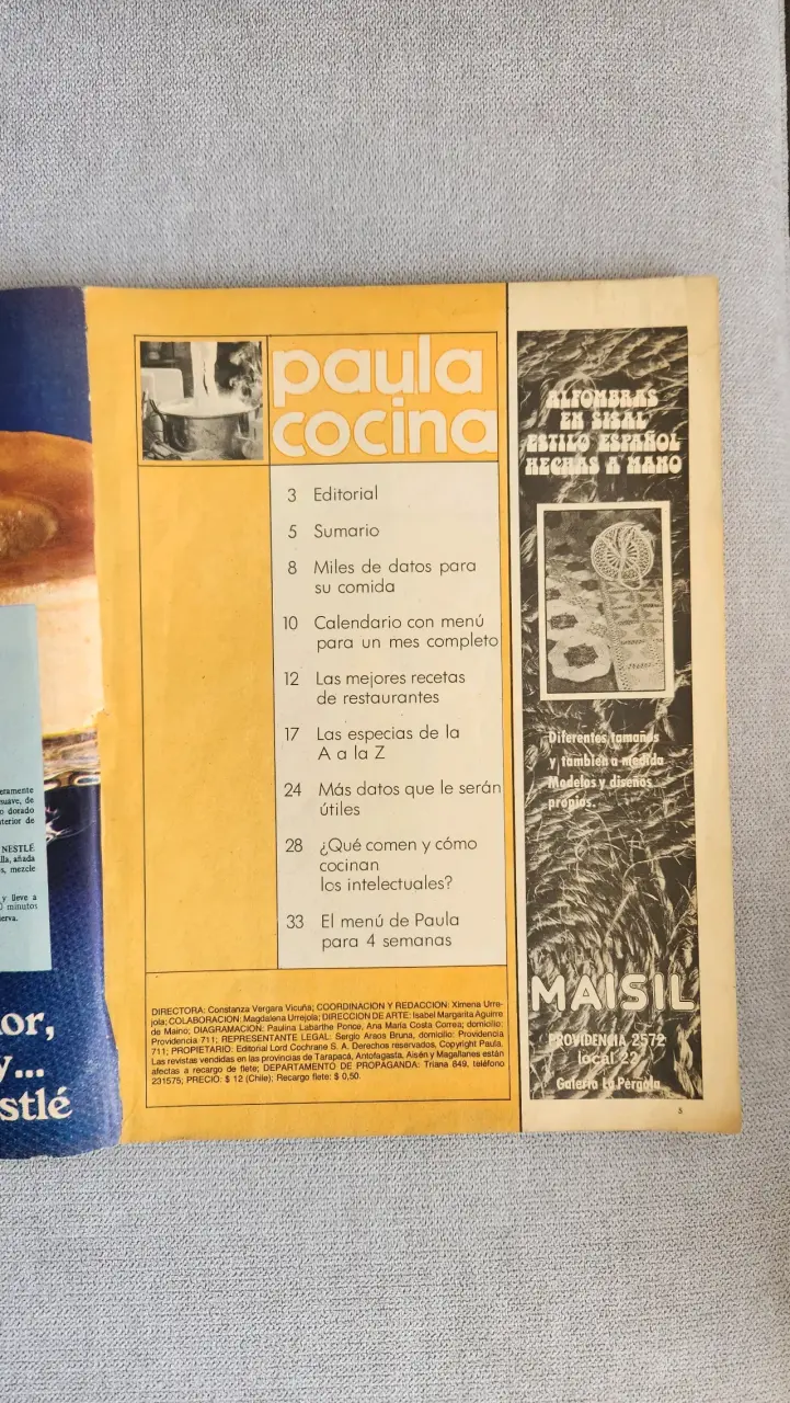 Revista Paula Cocina año 1976 - 3