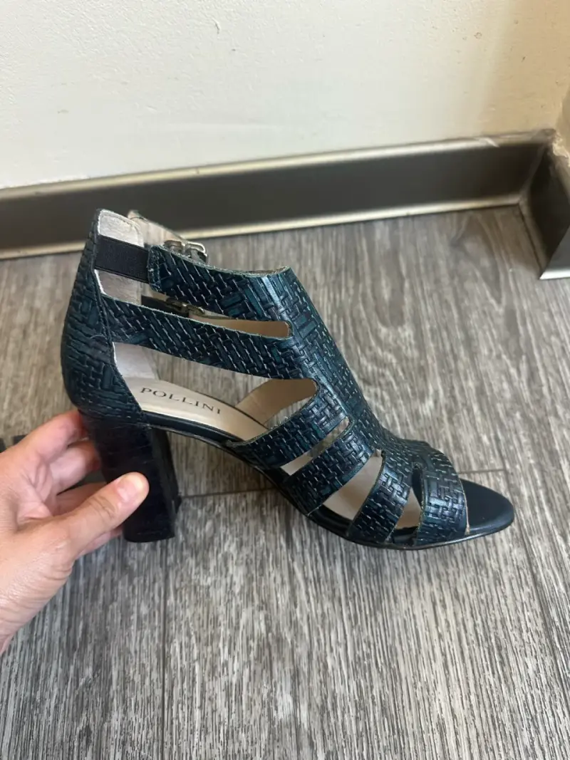 Sandalias de tacón alto Pollini azul texturizadas - 6
