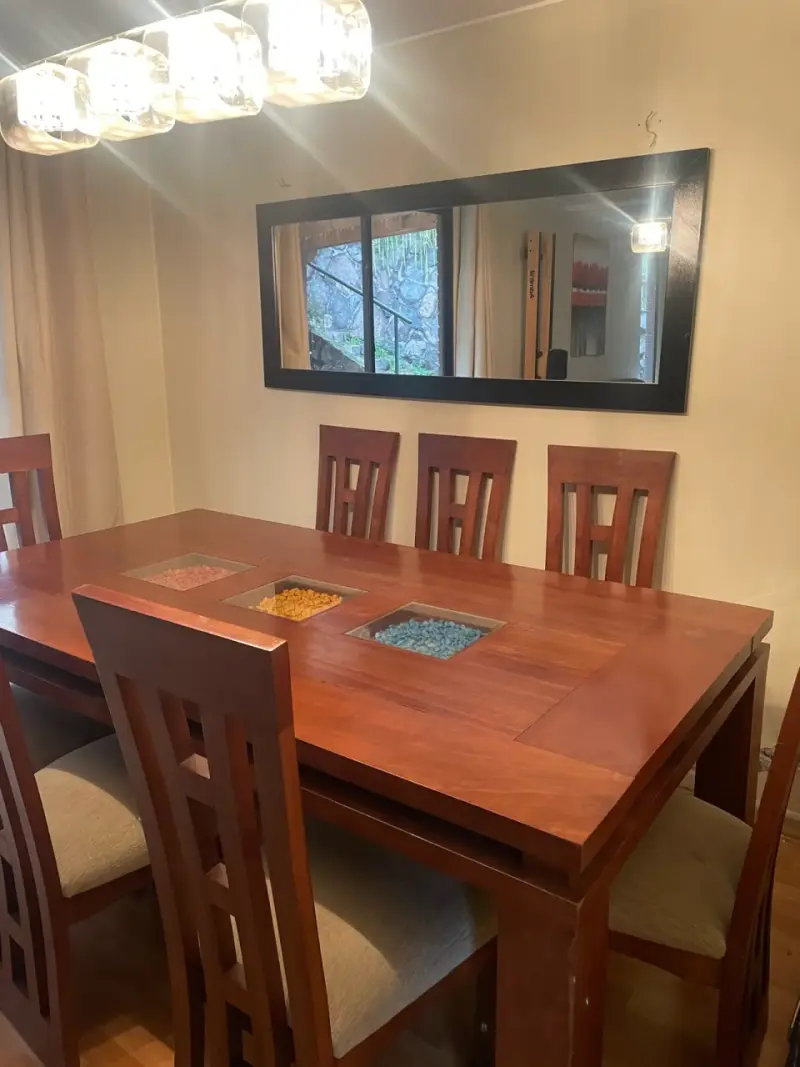 Juego de comedor de madera para 8 personas - 5