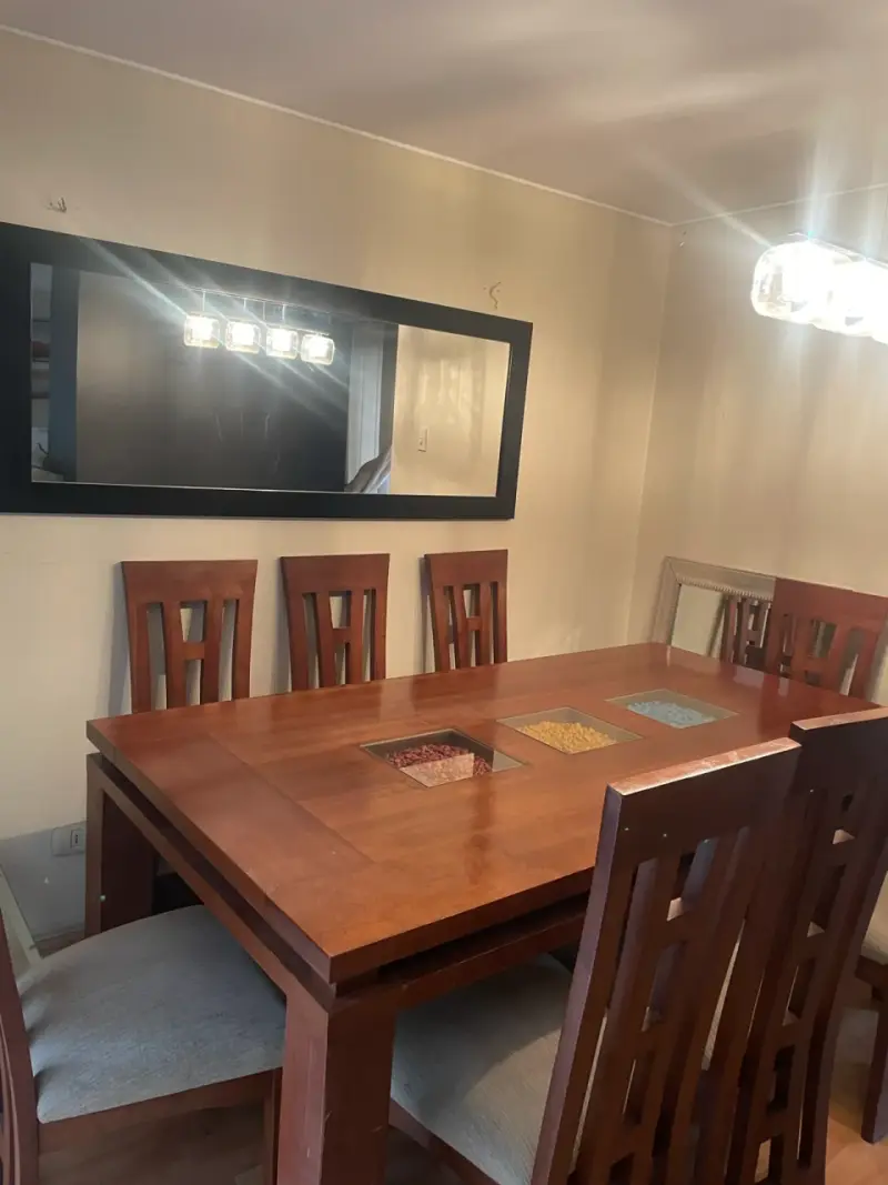 Juego de comedor de madera para 8 personas - 6