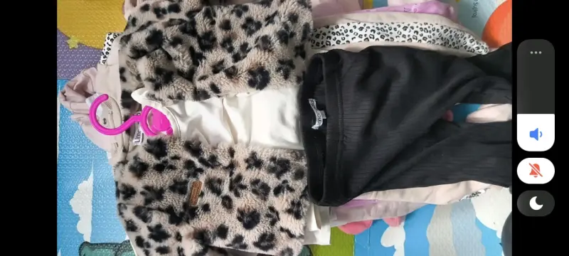 Conjunto de ropa infantil con chaqueta de leopardo - 1