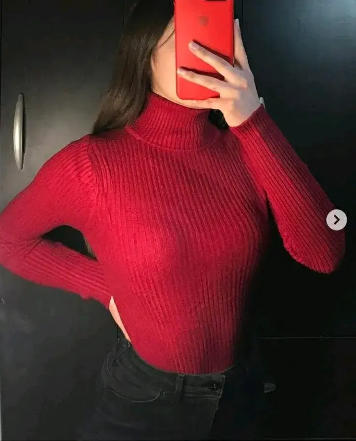 Beathe cuello alto tejido para mujer en varios c - 3