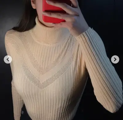 Beathe cuello alto tejido para mujer en varios c - miniatura 4