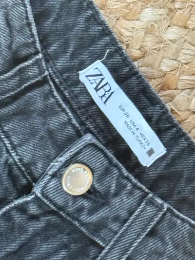 Jeans anchos negros Zara para mujer - miniatura 2