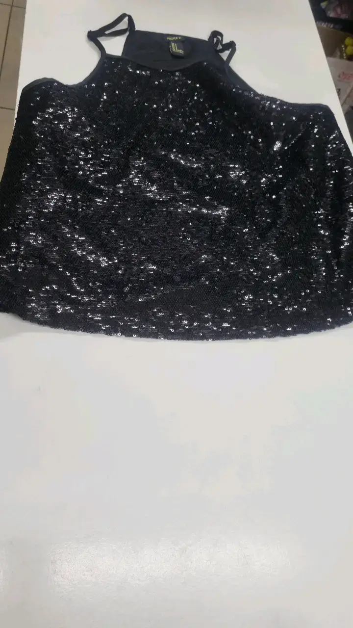 Top de lentejuelas negro Forever 21 - 1