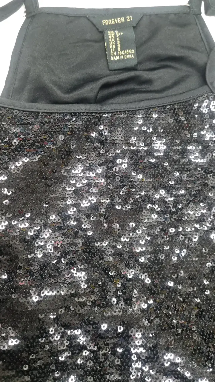 Top de lentejuelas negro Forever 21 - 3