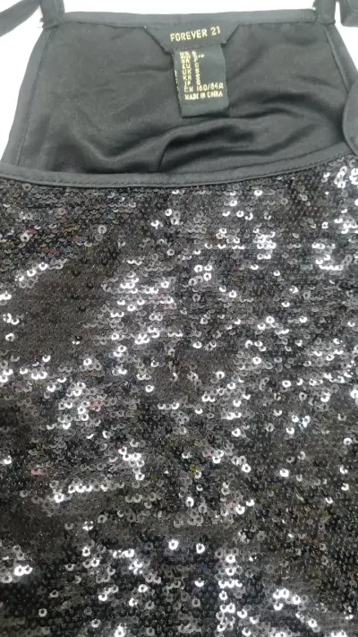Top de lentejuelas negro Forever 21 - miniatura 3
