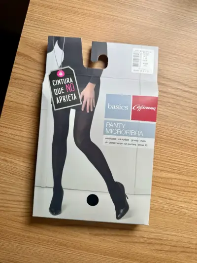 Panty Microfibra Negro Caffarena Talla L - miniatura 1