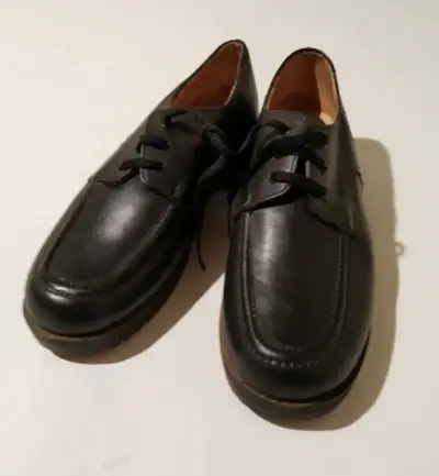 Zapatos de cuero negro N 35 - miniatura 2