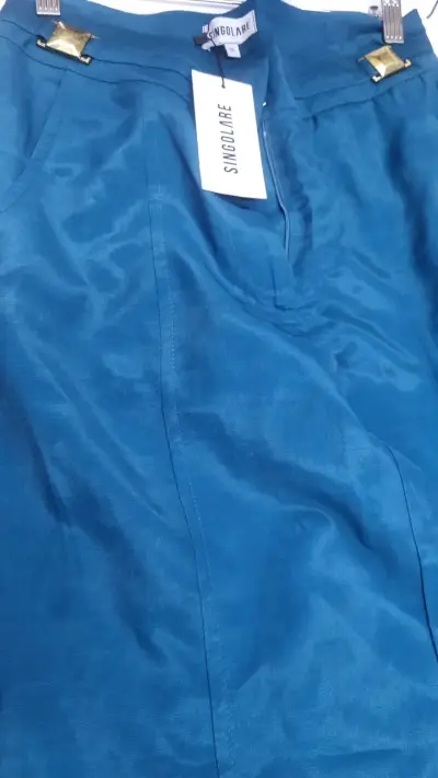 Pantalon largo azul Singolare elegante - miniatura 2