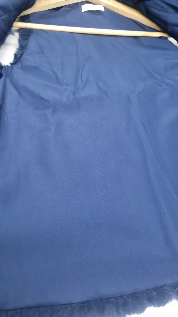 Chaleco de piel sintética azul para mujer - 2