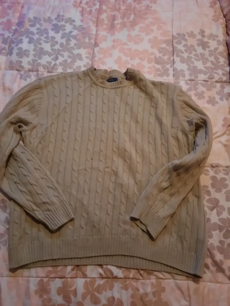 Suéter Beige de Algodón Club Room Talla XL - 2