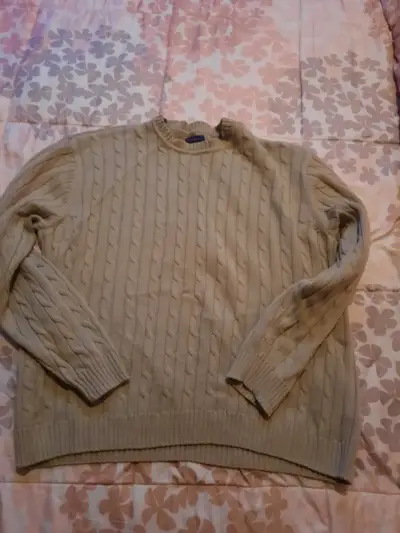 Suéter Beige de Algodón Club Room Talla XL - miniatura 2