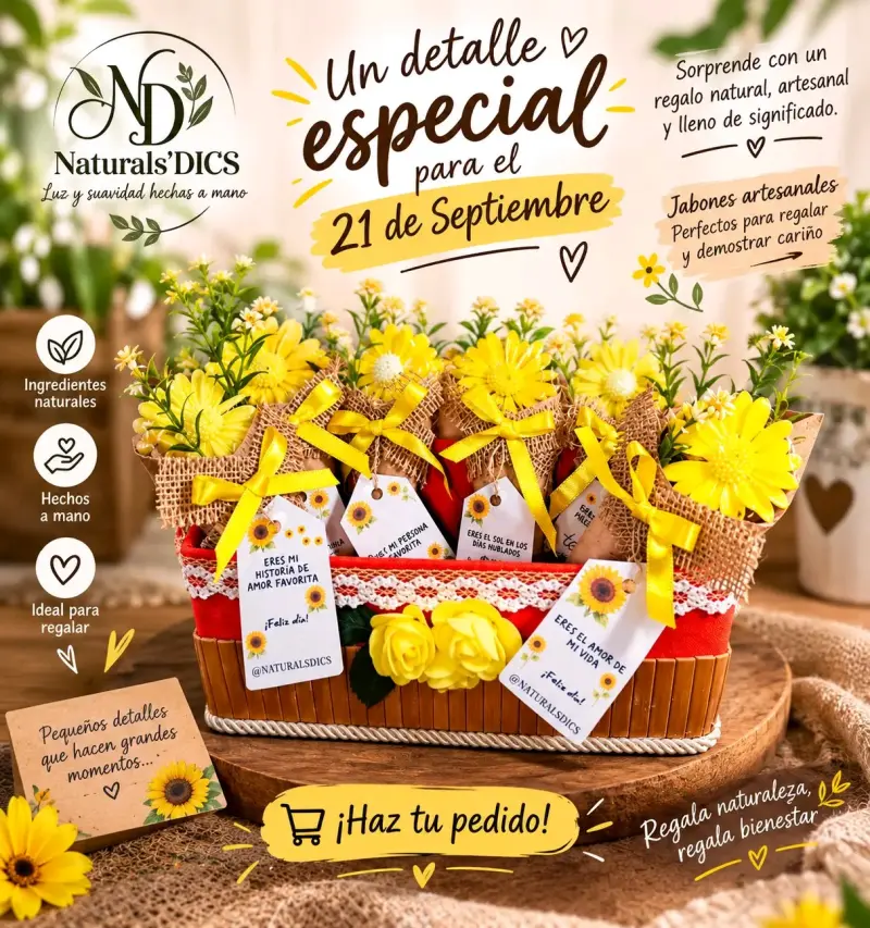 Jabones artesanales Naturals'DICS en formato de recuerdo - 6