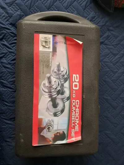 Set de Mancuernas Cromadas 20 kg con Estuche - miniatura 1