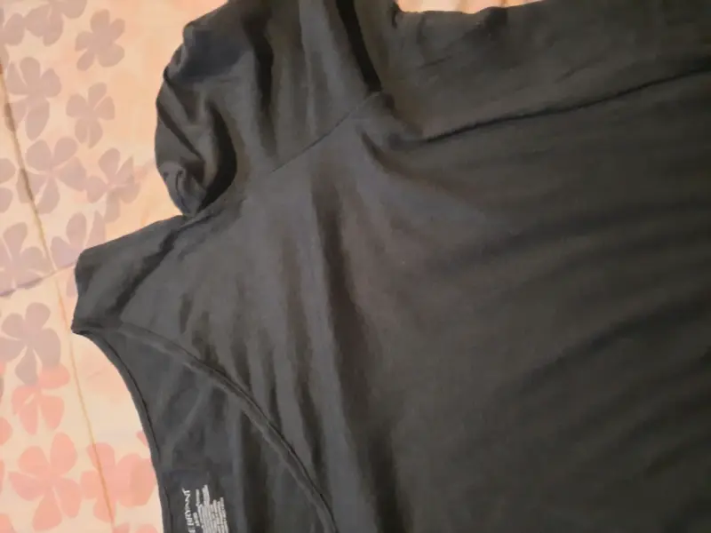 Vestido negro de manga corta para mujer - 3