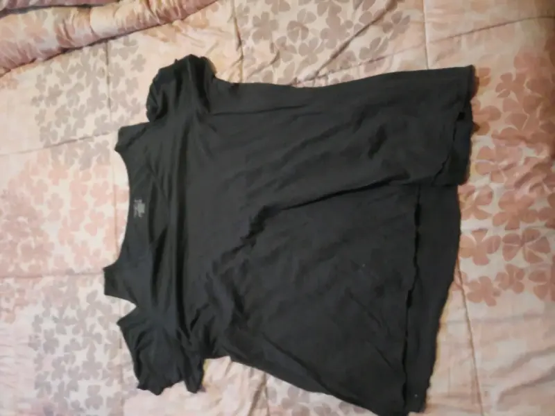Vestido negro de manga corta para mujer - 4
