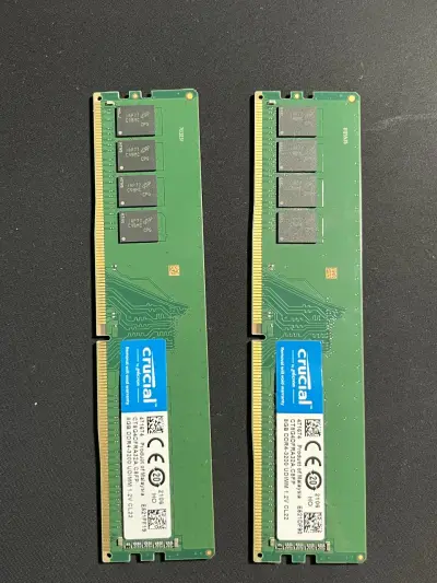 Memoria RAM Crucial 2x8GB/16GB DDR4 3200MHz - miniatura 1