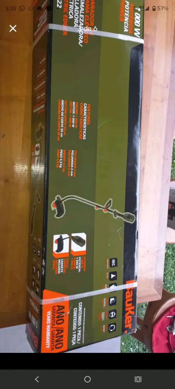 Cortadora de Césped Eléctrica Bauker 1000W - 3