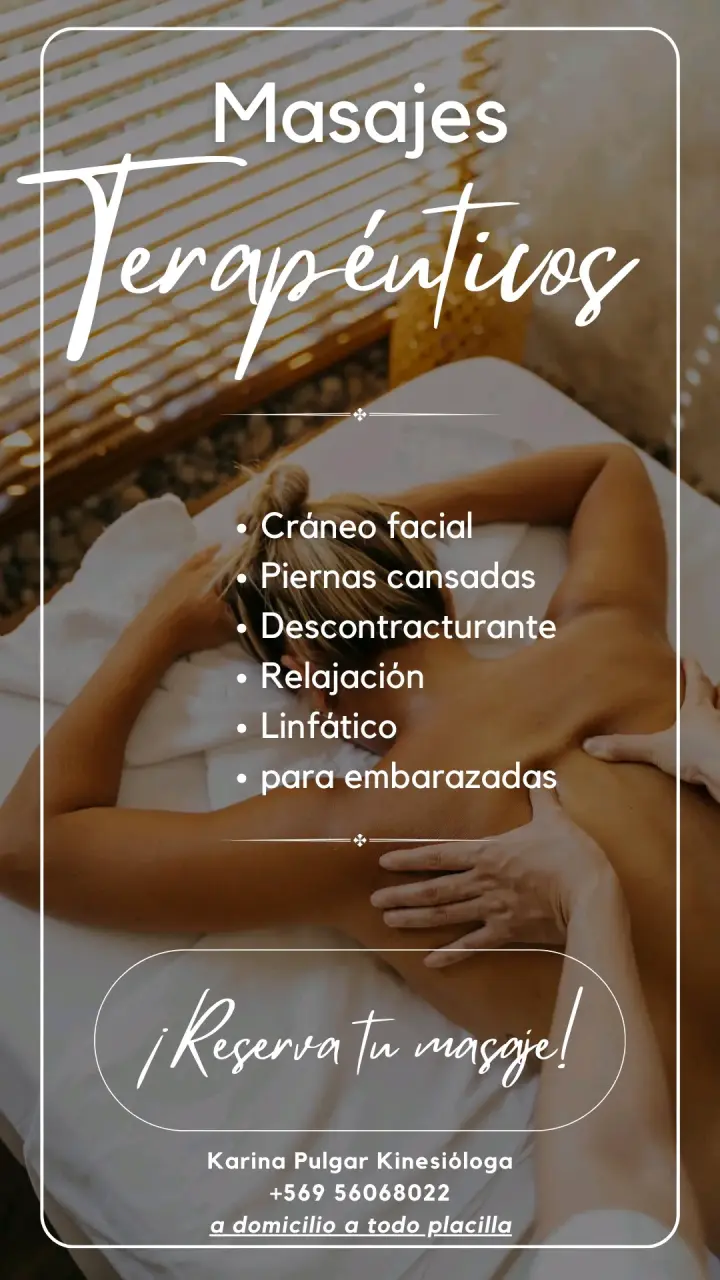 Masajes terapéuticos a domicilio en Placilla