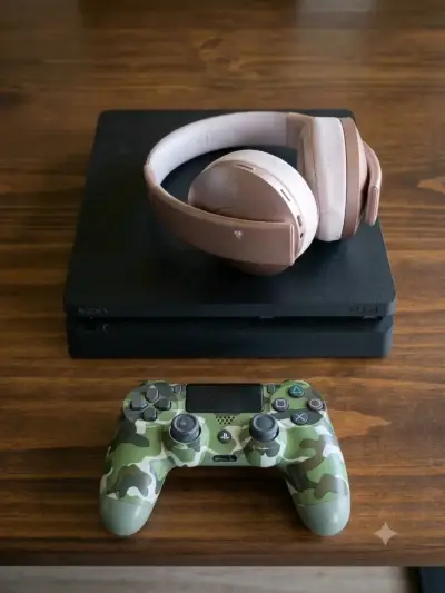 Consola PS4 con dos controles y audífonos - miniatura 3