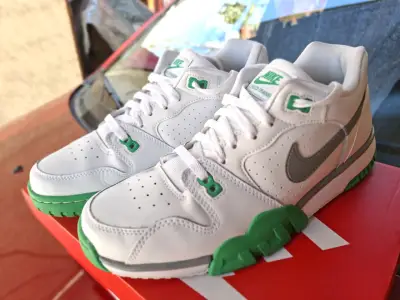 Zapatillas Nike Cross Trainer Blancas y Verdes - miniatura 3