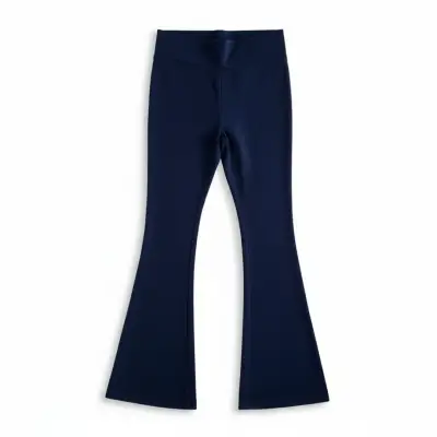Pantalón Flare Elastizado Talla L para mujer Azul - miniatura 1