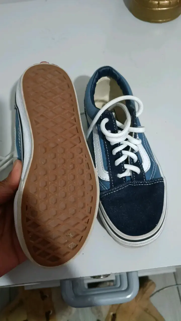 Zapatillas casuales azul con blanco para niños - 3