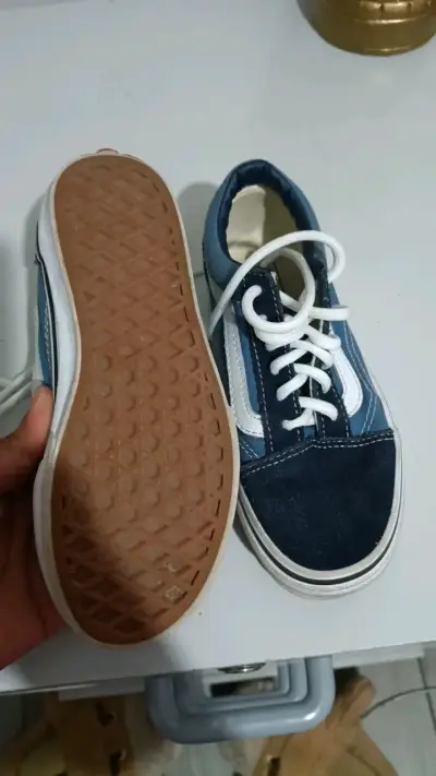 Zapatillas casuales azul con blanco para niños - miniatura 3