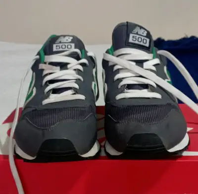 Zapatillas New Balance 500 gris y verde - miniatura 3