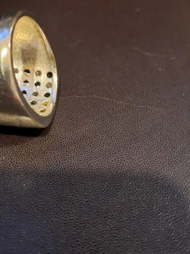 Anillo de plata con piedras negras - 4