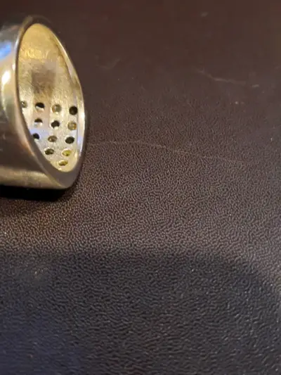Anillo de plata con piedras negras - miniatura 4