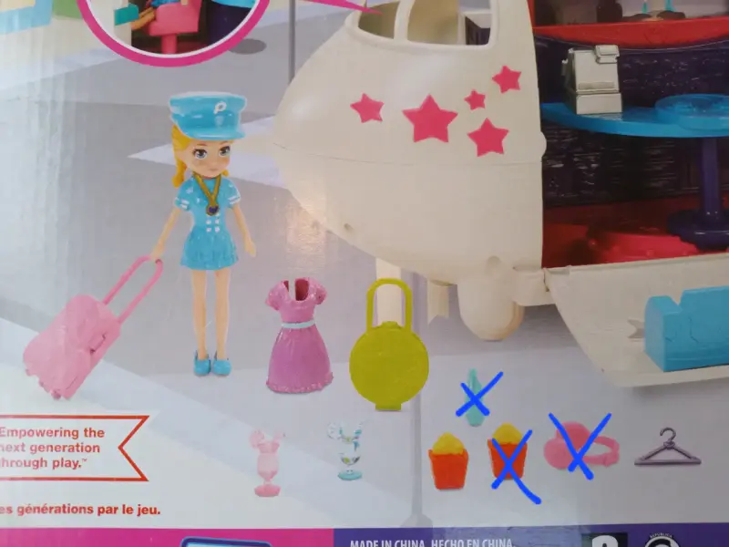 Avión de juguete Polly Pocket con accesorios - 3