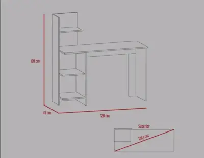 Escritorio de Madera Tipo Biblioteca - miniatura 2