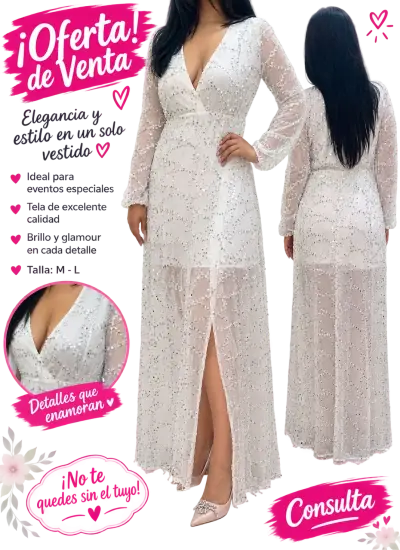 Vestido de lentejuelas Zara talla L - miniatura 2