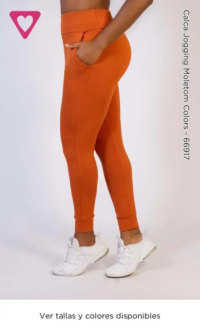 Pantalones Jogging Mujer Naranjas Cómodos - 1
