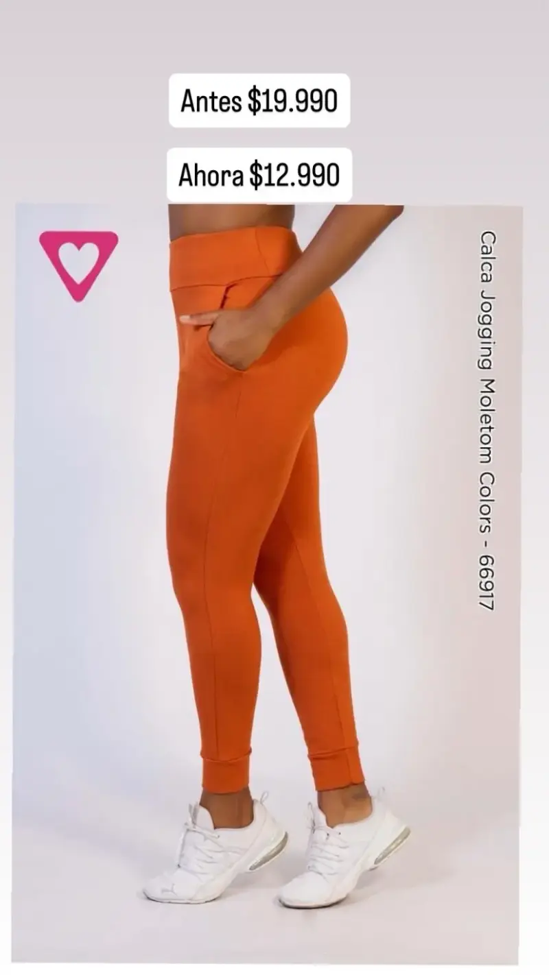 Pantalones Jogging Mujer Naranjas Cómodos - 2