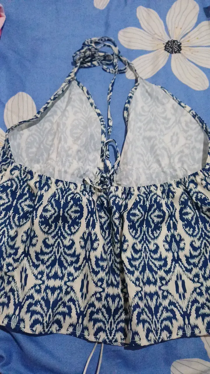 Top de tirantes estampado azul Shein - 2