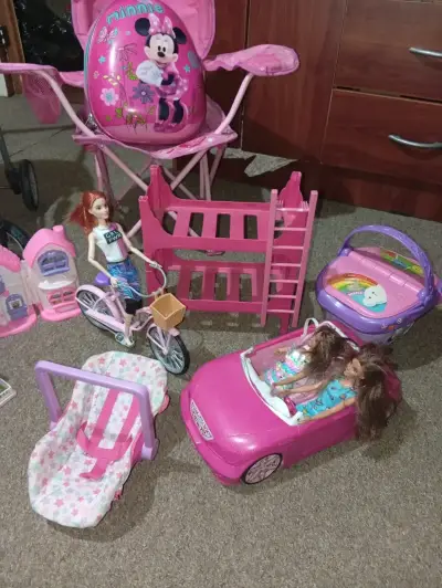 Set de juguetes para  con silla Minnie y coche - miniatura 1