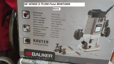 Router fresadora Bauker 1650W nueva - miniatura 1