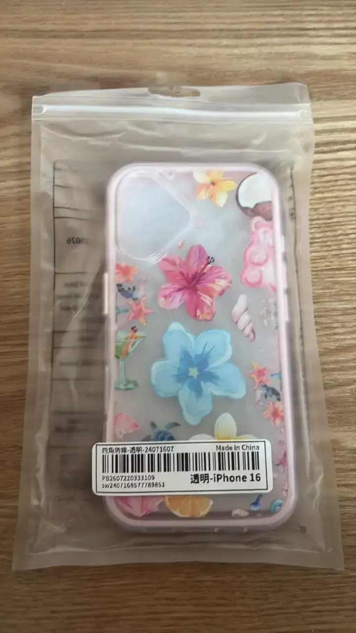 Funda transparente con flores para iPhone 16 16 - 2