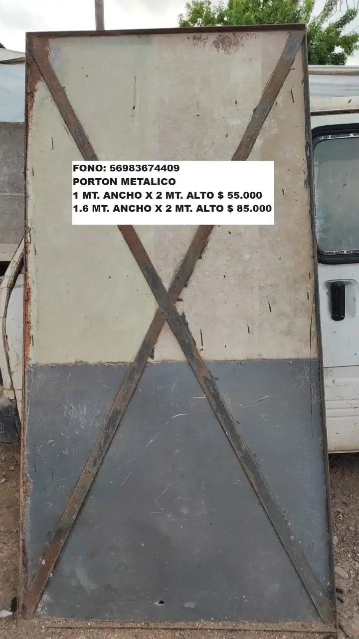 Portón de metal 1.6x2 metros en buen estado - 2