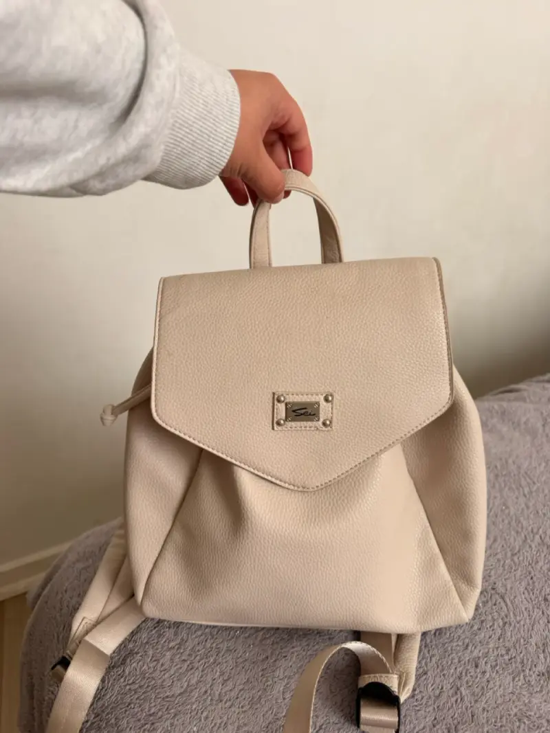 Mochila de cuero Secret color camel - 3